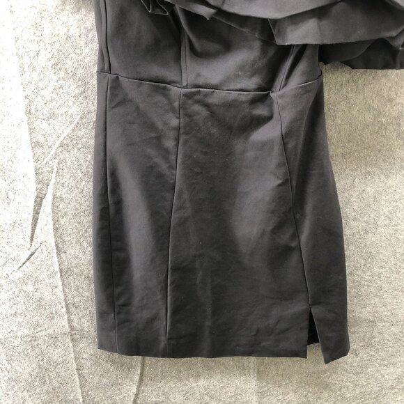 & Other Stories Off Shoulder Ruffle Mini Dress Size 6 Black (EU 36) Party - Picture 5 of 11